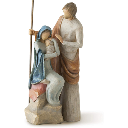 The Holy Family, Sculpted Hand-Painted Nativity Figure