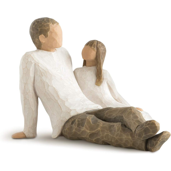 Father and Daughter, Sculpted Hand-Painted Figure